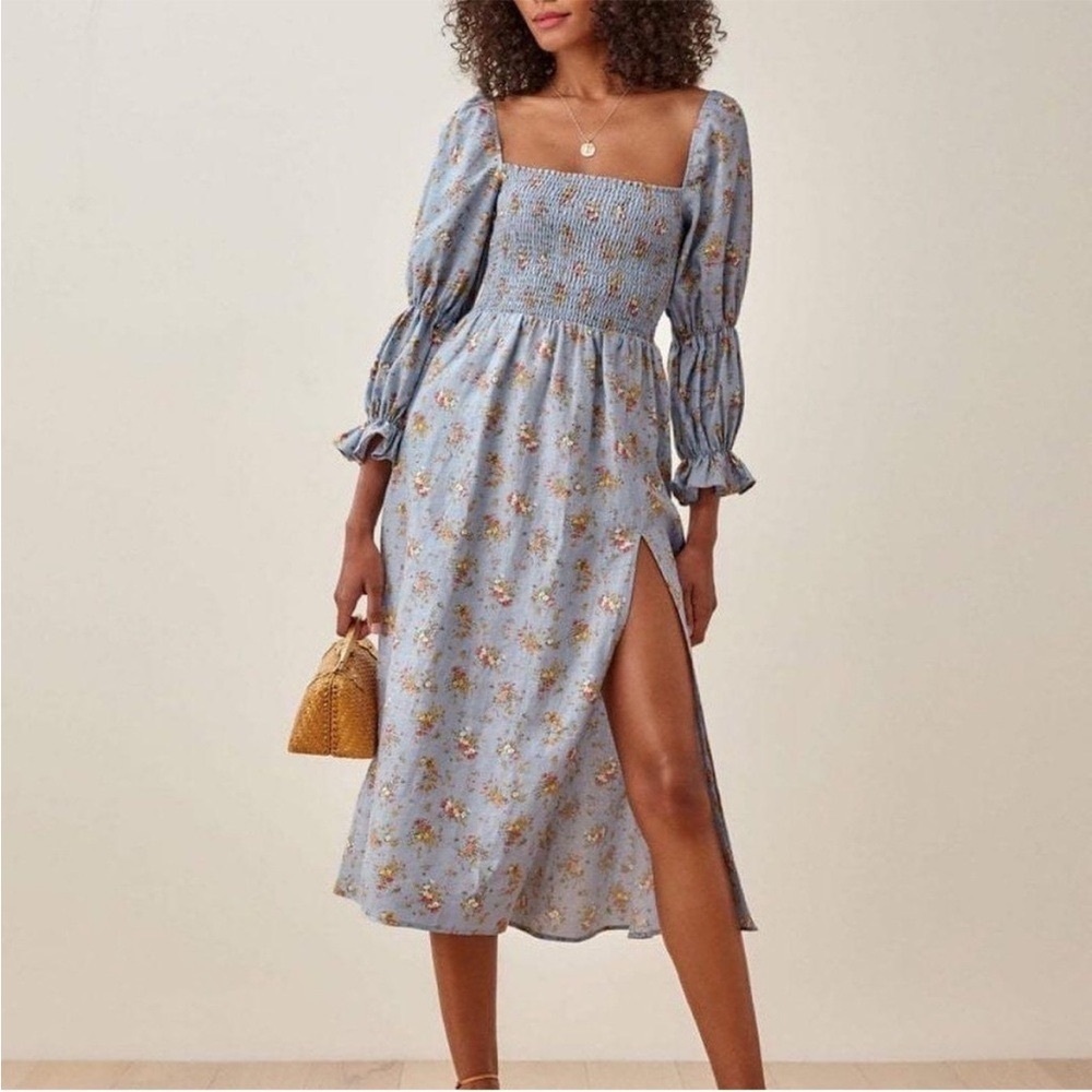 Reformation Highland Linen Dress in Grazia Size XS